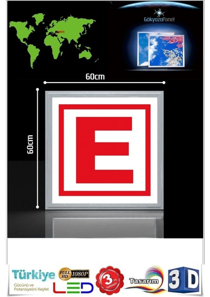 Eczane LED Aydınlatma- Eczane AVIZE-60 cm x 60 cm -Tavana Model- 54WATT-LED Işık-Avize-Eczane Avize fiyatları