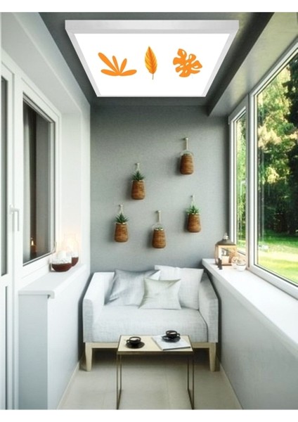 Son DANS-BALKON-AVIZE-60 cm x 60 cm -54WLED-ARMATÜR-KAPALI-BALKON-AYDINLATMA-PANEL-BALKON-AVIZE-MODELLERI