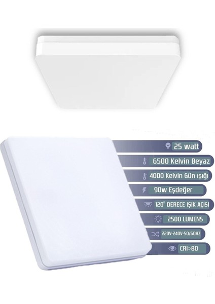 Yatak Odası Lüks Aydınlatma 25WATT-30 cm x 30 cm Lüks LED Aydınlatma, Avize Modelleri, Yatak Odası