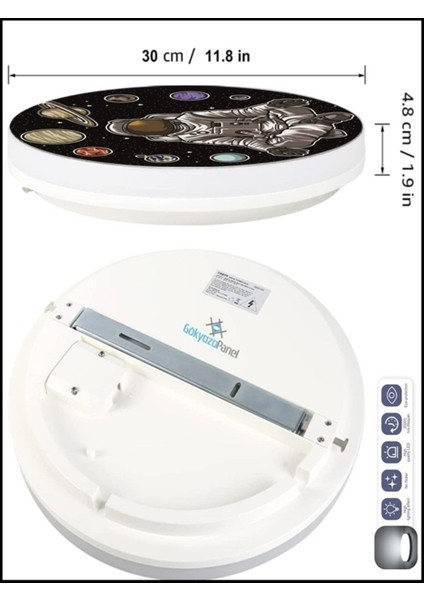 Space, Astronot Aplik-Led APLIK-25WATT-30 cm Çap, Çocuk Odası Aplik, Aplik Modelleri, Hepsiburada Aplik