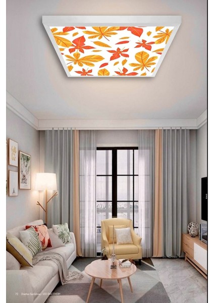 Living Room Chandelier-Autumn LEAVES-60 cm x 60 cm -54W Led-Square-Led Lamp-New Chandelier-New Light