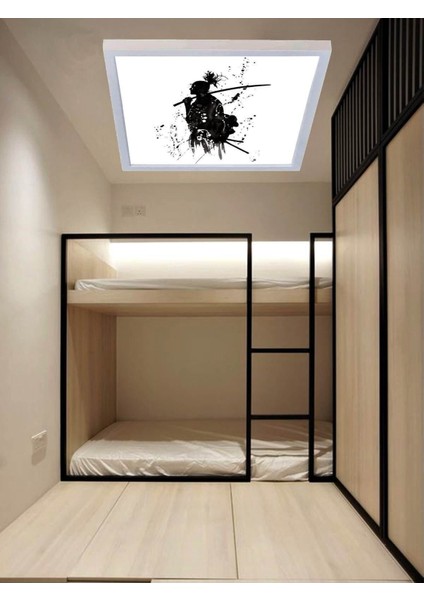 Yakuza Genç Odası - Ev Ledli Avize- 60W Modern Tasarım 60 x 60 -Beyaz Işık-Homojen Aydınlatma