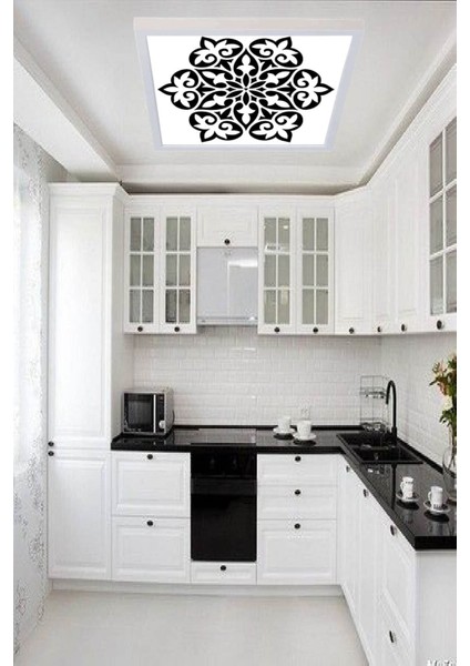 Mutfak LED Avize Şık Desenli LED Avize 60W Tavana Model Modern LED Avize, Beyaz Işık,