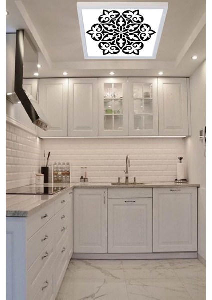 Mutfak LED Avize Şık Desenli LED Avize 60W Tavana Model Modern LED Avize, Beyaz Işık,
