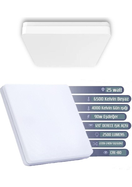 Salon Avize 25WATT-30 cm x 30 cm Lüks LED Aydınlatma, Avize Modelleri, Oturma Odası Avize (Yeni)