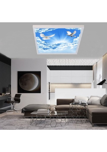 Yatak Odası Avize- 60 x 60 54W-YENI Ensil Aydınlatma-Kuşlu Gökyüzü TAVAN-6500K-BEYAZ Işık-Tavan Avize modelleri