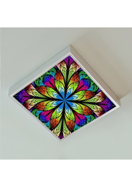 Koridor 60WATT-60 x 60 -Led Avize- Yeni Model Aydınlatma- Kare Tavana Yapışık-Kolay Montaj Avize