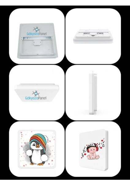 Sevimli Penguen Avize-Led AVIZE-25WATT-30 cm x 30 cm ,ÇOCUK Odası Avize, Avize Modelleri,led Avize