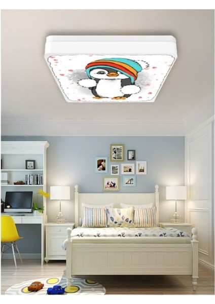 Sevimli Penguen Avize-Led AVIZE-25WATT-30 cm x 30 cm ,ÇOCUK Odası Avize, Avize Modelleri,led Avize
