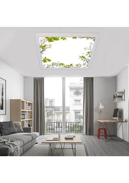 Baharlım Tavan AVIZE-60 x 60-LED-54WATT-TAVANA Yapışık Lamba-Ev Aydınlatma-Modern Salon Avizeleri- Uv Baskı