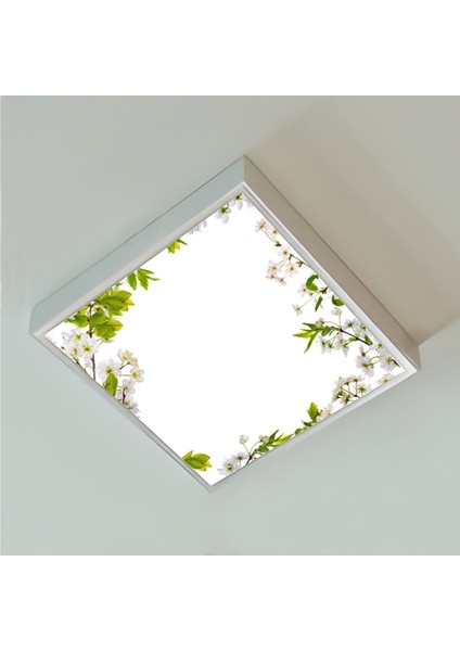 Baharlım Tavan AVIZE-60 x 60-LED-54WATT-TAVANA Yapışık Lamba-Ev Aydınlatma-Modern Salon Avizeleri- Uv Baskı fiyatları