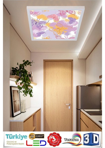 Modern Desenli Tavan Avize 60W LED Aydınlatma 60 cm x 60 cm Yeni Modern Çerçeveli fiyatları