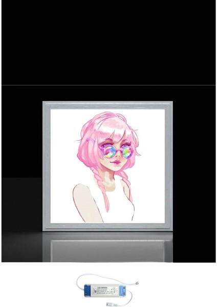 Relax Girl-Genç Odası LED Aydınlatma Avize- 60W Modern Tasarım 60 x 60 -Beyaz Işık-Tavan Lambası modelleri