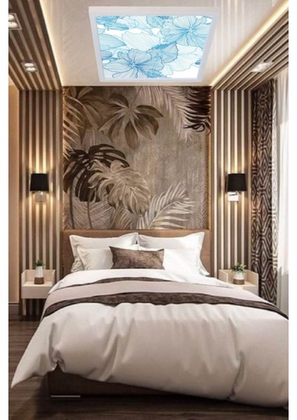 Oda Avize Mavigül Ledli Tavan Lambası 60W Şık Tasarım AVIZE,60 x 60 Beyaz Işık,