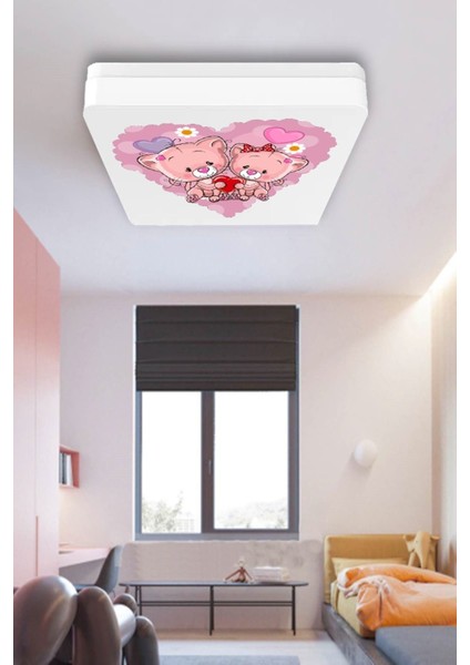 Lüks Çocuk Odası Avize 25WATT-30 cm x 30 cm Lüks LED Aydınlatma, Ayıcıklar, Çocuk Avize Modelleri