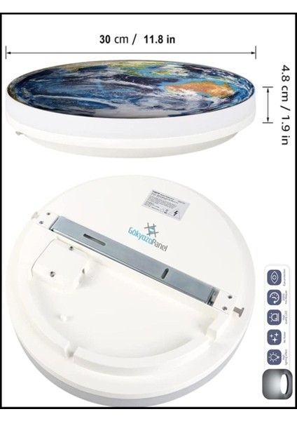World, Lux LED Aplik, 30 cm Çap LED 25WATT, Modern, Duvar Aplik, Led,yatak Odası Aplik,hepsiburada Aplik