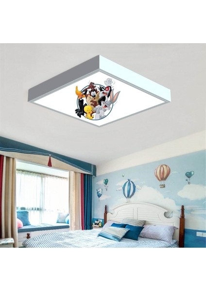 Disney Çocuk Odası LED AVIZE-60 x 60 Baskılı LED Avize- Beyaz Çerçeve-Led IŞIK-60W Homojen Dağılım fiyatları