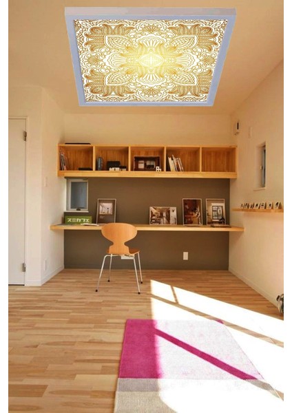Klas Desenli Modern LED Aydınlatma 60WATT LED Dijital Baskılı Tavan Armatürü, 60 x 60 Mondern Kare fiyatları