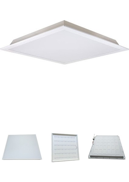 60 cm x 60 cm Sıva Altı LED Panel, Taş Yünü Asma Tavan LED Panel, Beyaz Işık, Kare Backlight LED Panel 54W
