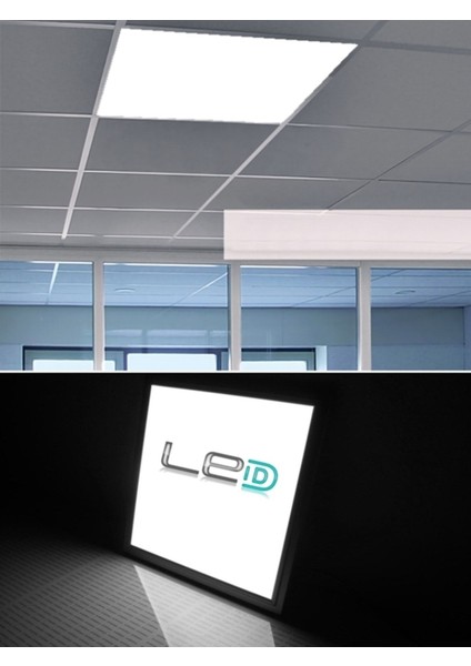 60 cm x 60 cm Sıva Altı LED Panel, Taş Yünü Asma Tavan LED Panel, Beyaz Işık, Kare Backlight LED Panel 54W fırsatları