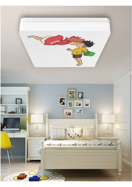 Lüks Çocuk Odası Avize 25WATT-30 cm x 30 cm Lüks LED Aydınlatma, Küçük Denizkızı Ponyo (Yeni)