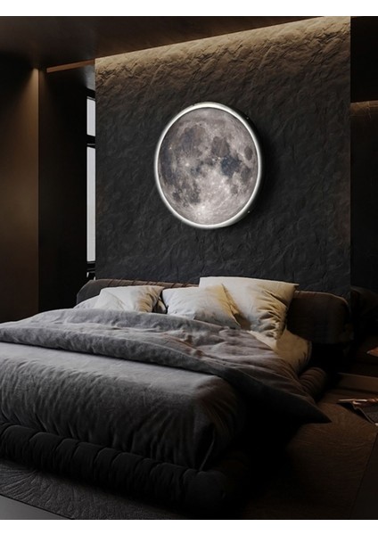 Moon LED Aplik, 30 cm Çap LED 25WATT, Modern, Duvar Aplikleri,yatak Odası Aplik,duvar Aplik Modelleri