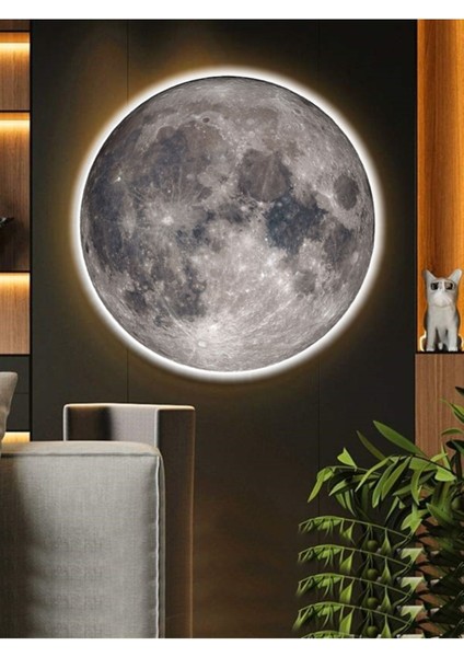 Moon LED Aplik, 30 cm Çap LED 25WATT, Modern, Duvar Aplikleri,yatak Odası Aplik,duvar Aplik Modelleri