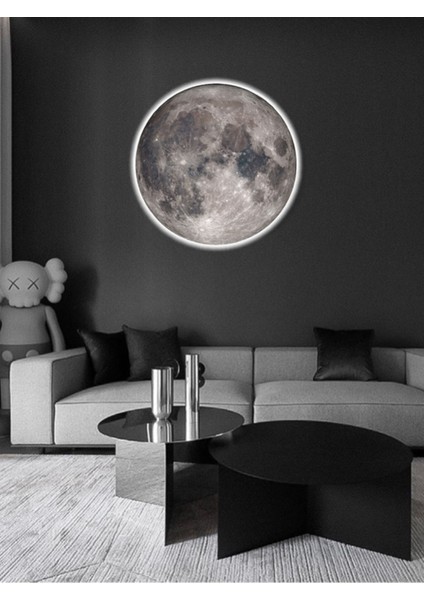 Moon LED Aplik, 30 cm Çap LED 25WATT, Modern, Duvar Aplikleri,yatak Odası Aplik,duvar Aplik Modelleri