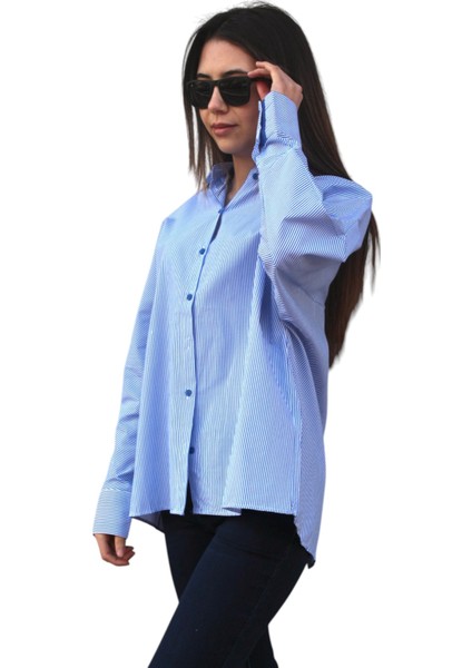 Mavi Oversize Gömlek fiyatları