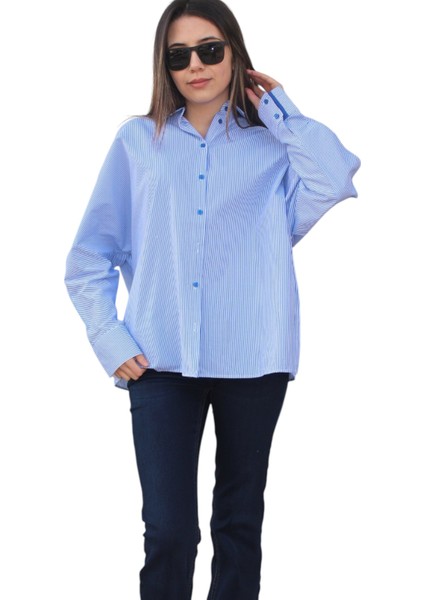 Mavi Oversize Gömlek fırsatları
