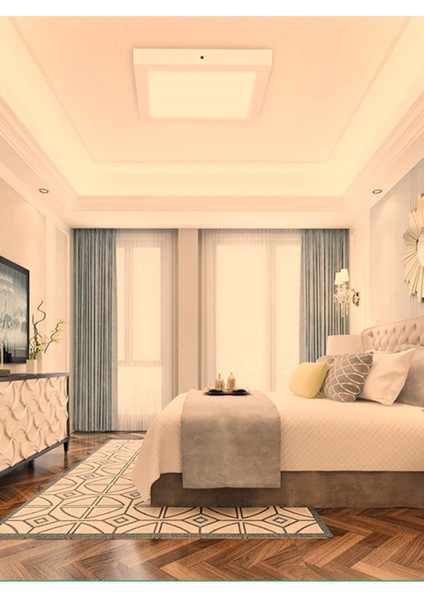 Sıva Üstü 60 cm x 60 cm LED Panel, Mutfak Avize, 60 x 60 LED Avize, 54 Watt, Homojen Gün Işığı 4000K