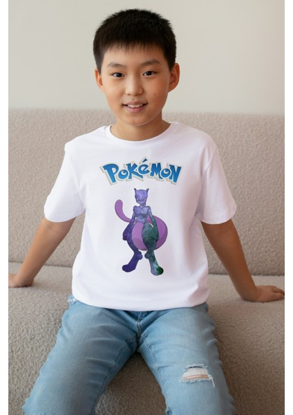 Pokemon Tişört Mew Two Çocuk Tshirt