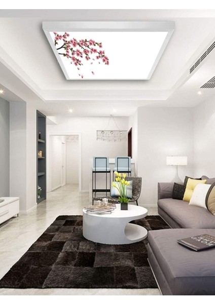 New Chandelier-Living Room Chandelier-Autumn LEAVES-60 cm x 60 cm -54WATT Led-Square-Led LAMP-IP54-IP55