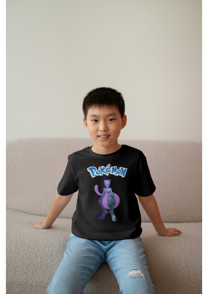 Pokemon Tişört Mew Two Çocuk Tshirt