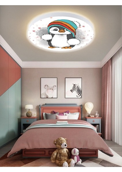 Sevimli Penguen Avize-Led AVIZE-25WATT-30 cm x 30 cm ,ÇOCUK Odası Avize, Avize Modelleri,avize