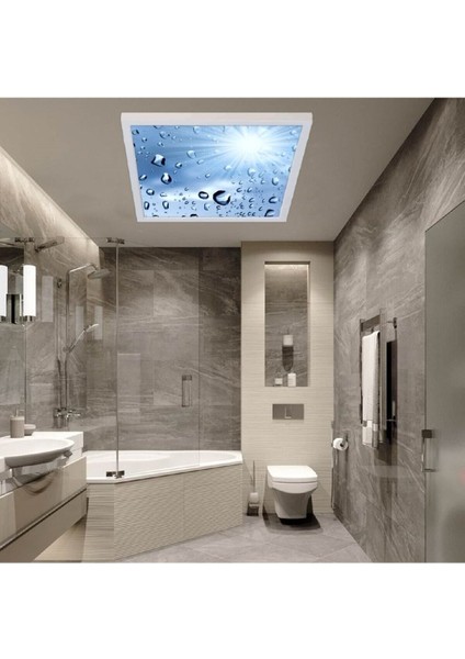 2 Yıl Garantili Avize -60WATT-60 x 60 -Led Banyo Tasarım Aydınlatma- Tavana Yapışık-Kolay Montaj Avize
