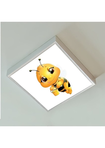 Arı Kardeş Çocuk Odası LED AVIZE-60 cm x 60 x M Büyük Kare-1.kg Hafif- 60W Güçlü Işık-Pcb LED-60WATT