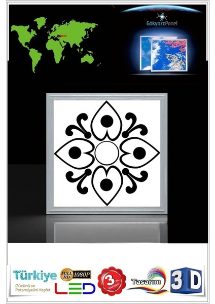 Yeni Nesil Aydınlatma Baskılı LED Panel 60W Beyaz ÇERÇEVE-60 x 60 Modern Çerçeve fiyatları