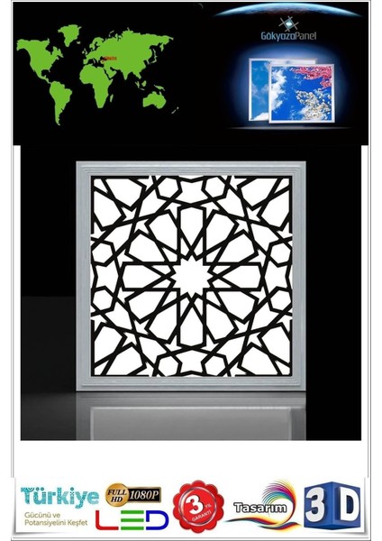 Selçuklu Desen 60W Yeni Nesil Aydınlatma 60 x 60 LED Avize fiyatları