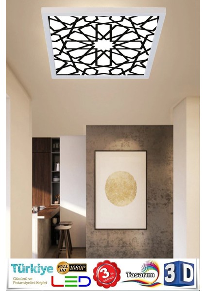 Selçuklu Desen 60W Yeni Nesil Aydınlatma 60 x 60 LED Avize fırsatları