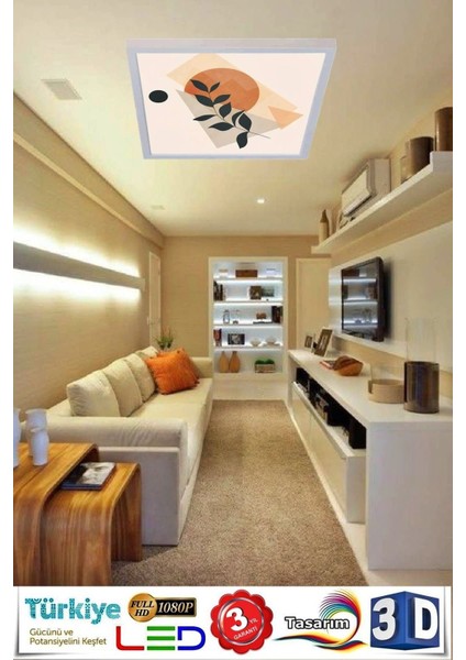 LED Avize 60 cm x 60 cm -6500K - 60W Tavan Lambası Aydınlatma, Estetik Çerçeve, fiyatları