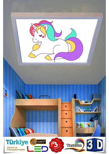 Unicorn Çocuk Odası Avize Ledli Beyaz KASA, 60WATT, Modern Kasa, Yeni Ürün, fiyatları