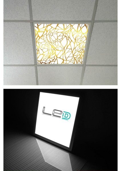 60 x 60 Taş Yünü Asma Tavan LEDI-60 cm x 60 cm LED ARMATÜR-54W-BEYAZ-LED Panel-Asma Tavan Led-Sıva Altı