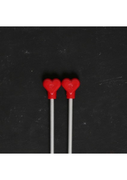 Addı Kalpli 4,5mm 40CM Klasik Alüminyum Örgü Şişi