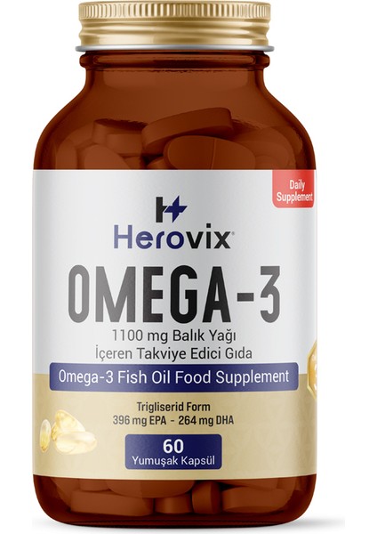 Omega 3 Balık Yağı 60 Softjel 1100 Mg 2 Adet