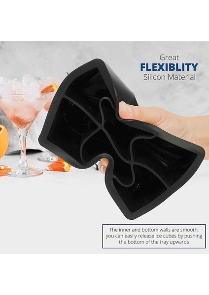 Silikon 6'lı Kare Buz Kalıbı - 6 Bölmeli Buzluk 5cm | Dev Buz Küpleri | Sunum Buz Küpü fiyatları