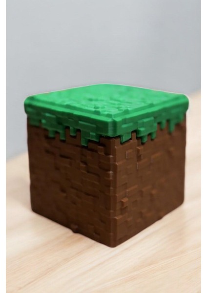 Minecraft 7 cm Çimen Bloğu Kutu Oyuncak Saklama Kutusu Figür