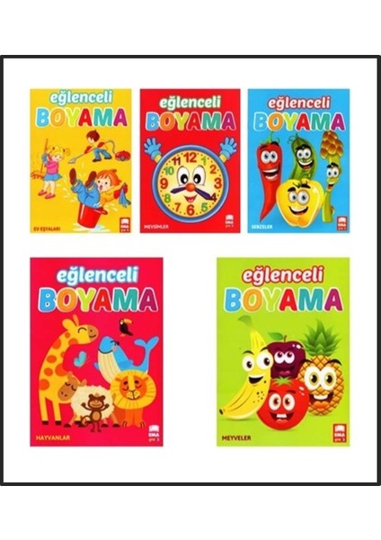 Çocuk - Eğlenceli Boyama - 4 Faklı Kitap