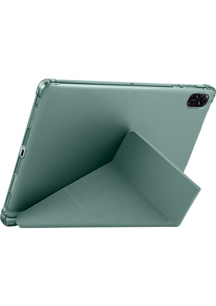 Honor Pad X8A Kılıf Üçgen Katlanabilen Kalem Bölmeli Tablet Kılıfı modelleri