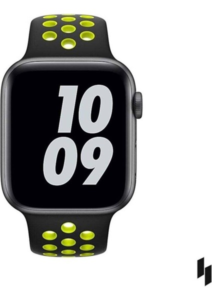 Apple Watch Uyumlu Series 6 42 mm Fileli Kordon Siyah-Sarı fiyatları
